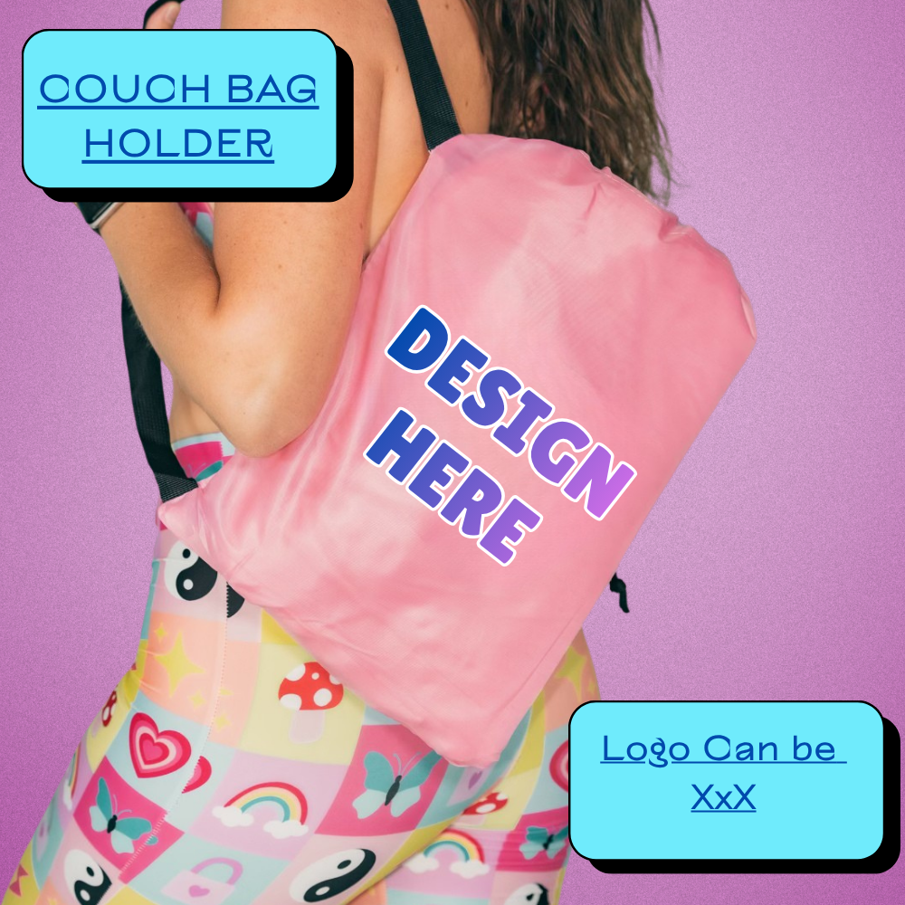 Logo Lounger V1 - No Air Pump Needed, Air Sofa, Wind Lounger, Inflatable Beach Couch, Wind Couch,