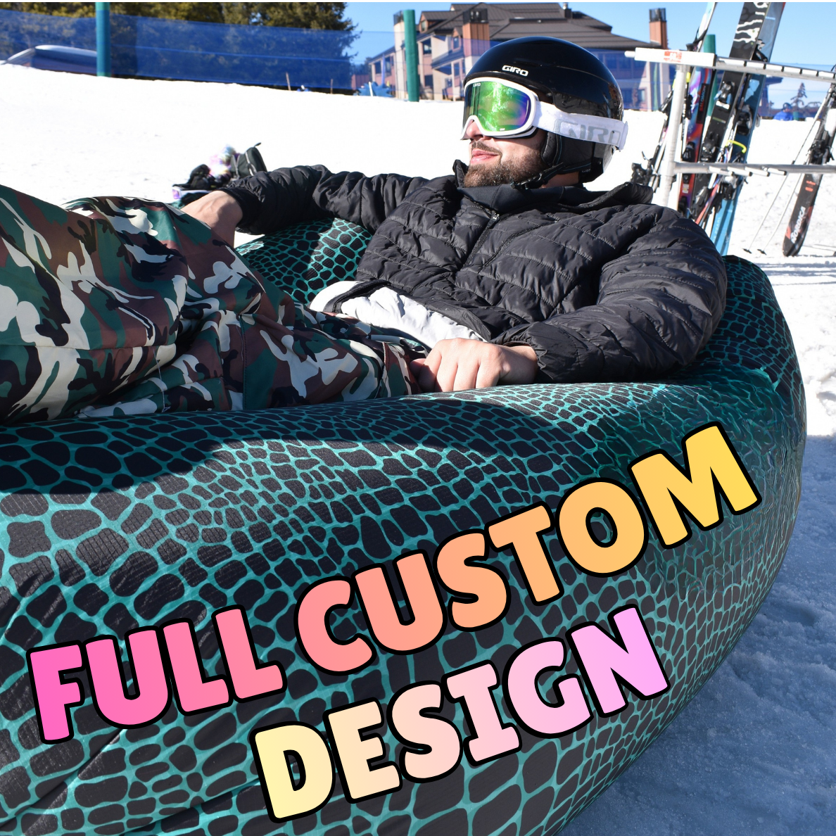 Logo Lounger V2 - Fully Customisable Air Hammock, Wind Couch, Inflatable Couch, Air Sofa